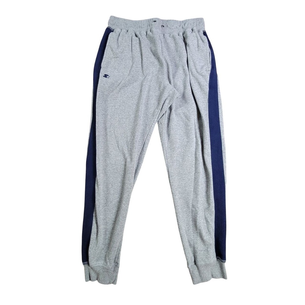 Starter Sweatpants‎ Mens L Gray Blue Jogger Pull On Pockets Athleisure Training